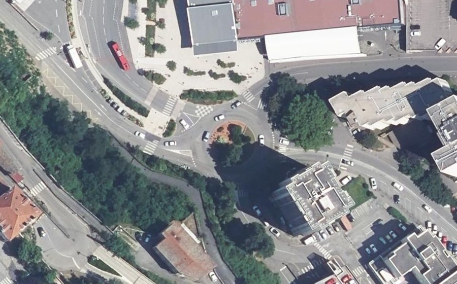 Vue aérienne du Place Henri Johannot
