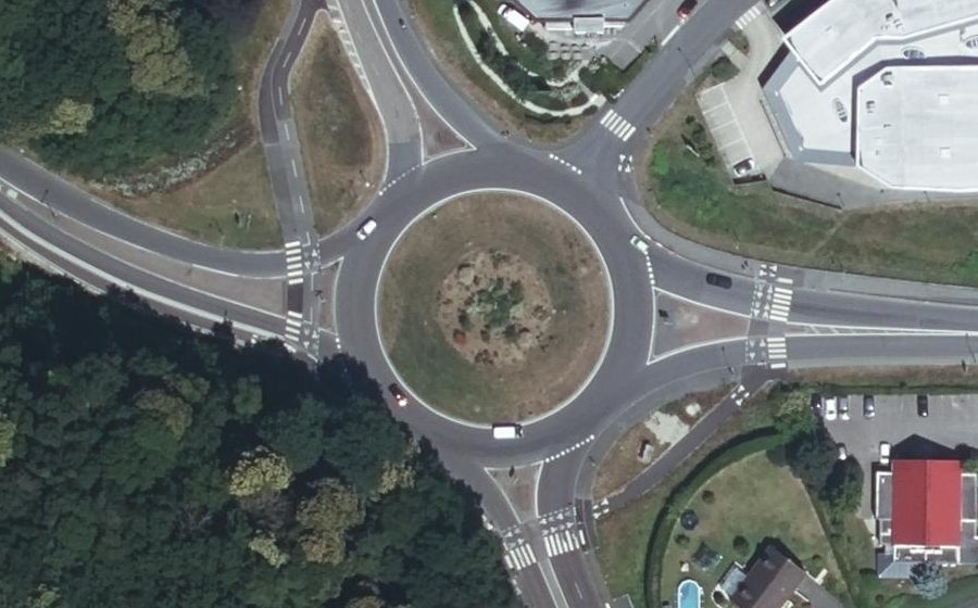 Vue aérienne du Giratoire Jean Monnet