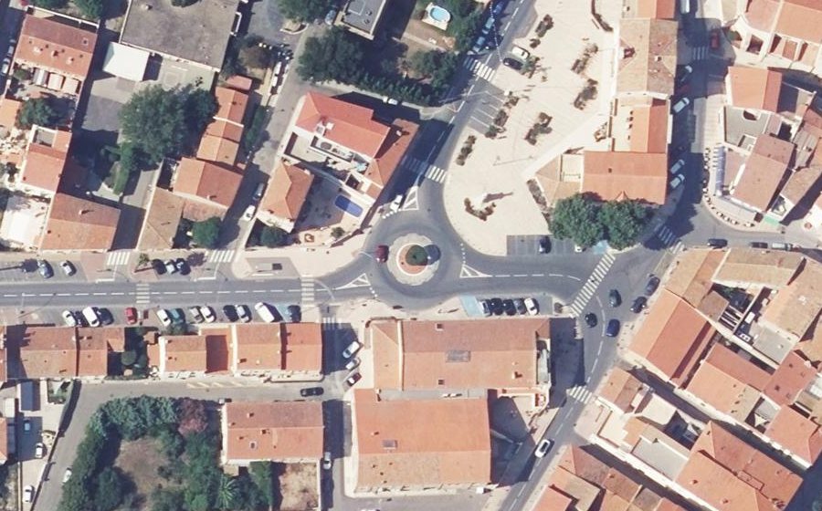Vue aérienne du Rond-Point Arnaud Beltrame