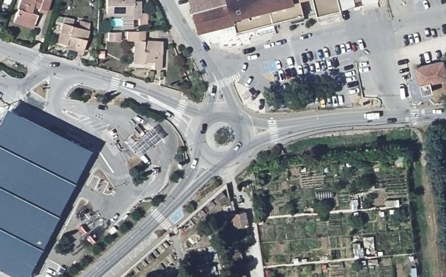 Vue aérienne du Rond-Point des Jardins