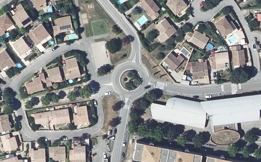 Vue aérienne du Rond-Point Michel Buch