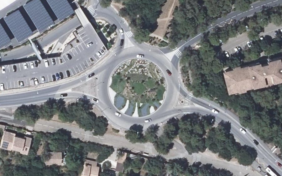 Vue aérienne du Rond-Point de Vacquerolles
