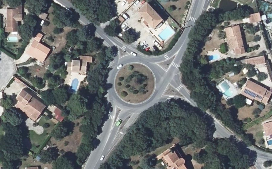Vue aérienne du Rond-Point des 4 Chemins