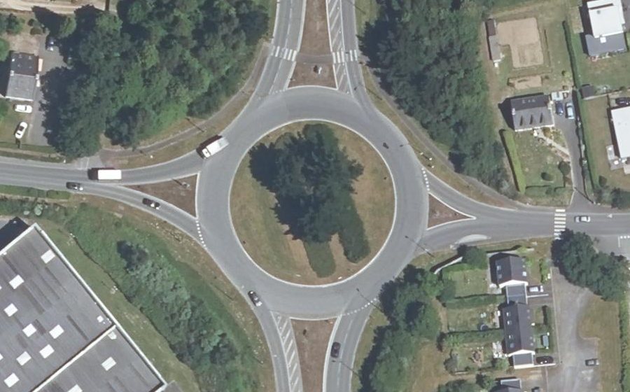 Vue aérienne du Rond-Point du Rusquet
