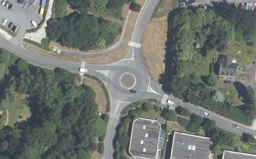 Vue aérienne du Rond-Point Saint-Pierre