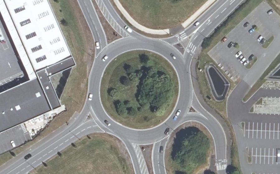Vue aérienne du Rond-Point Coppens