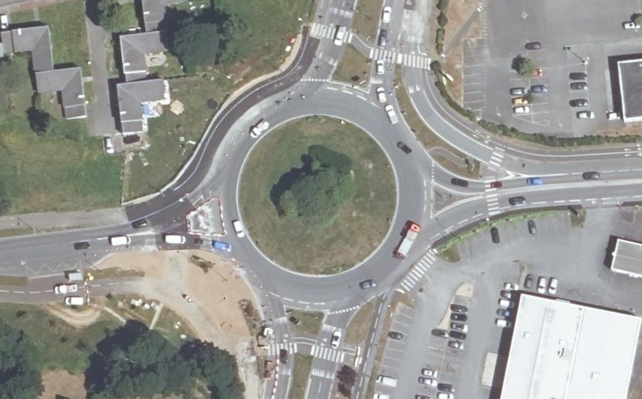 Vue aérienne du Rond-Point Armor