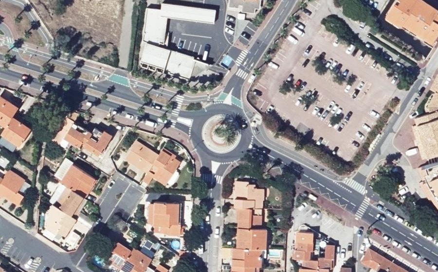 Vue aérienne du Rond-Point Jean Moulin