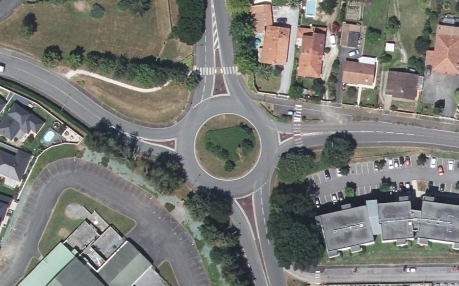 Vue aérienne du Rond-Point du Perlic