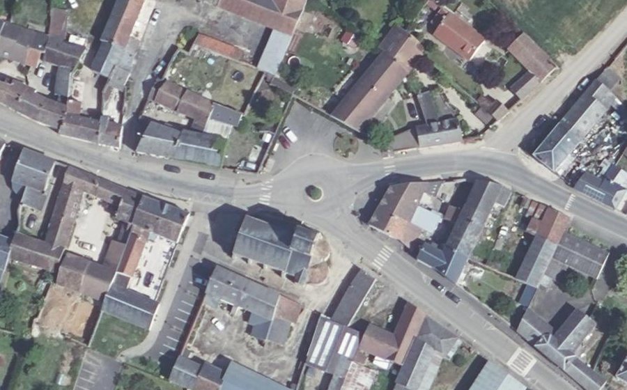 Vue aérienne de la Place Saint-Jean-Baptiste