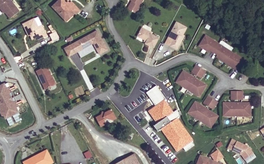 Vue aérienne du Rue de Paloumère
