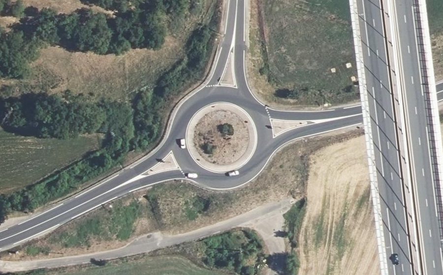 Vue aérienne du Giratoire Marc Legrand