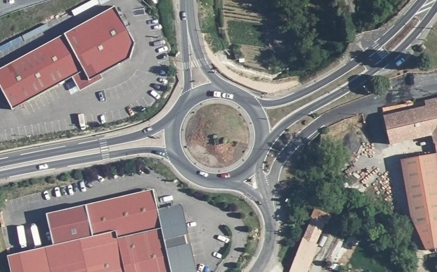 Vue aérienne du Giratoire de Raujolles
