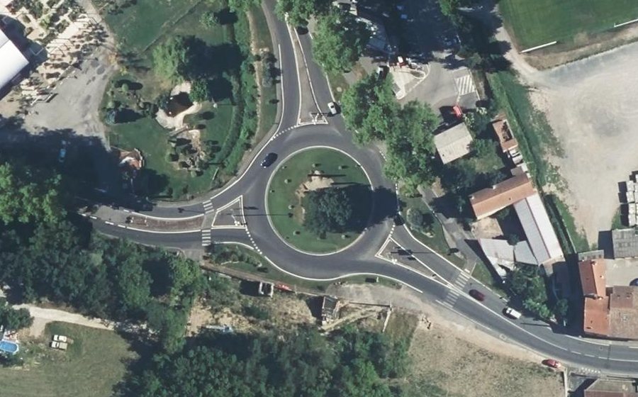 Vue aérienne du Giratoire de Bèches