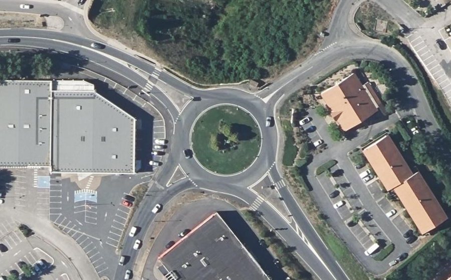 Vue aérienne du Rond-Point du Puech d'Andan
