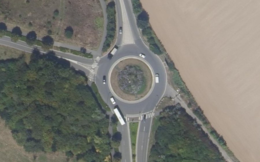 Vue aérienne du Rond-Point de la Tolérance