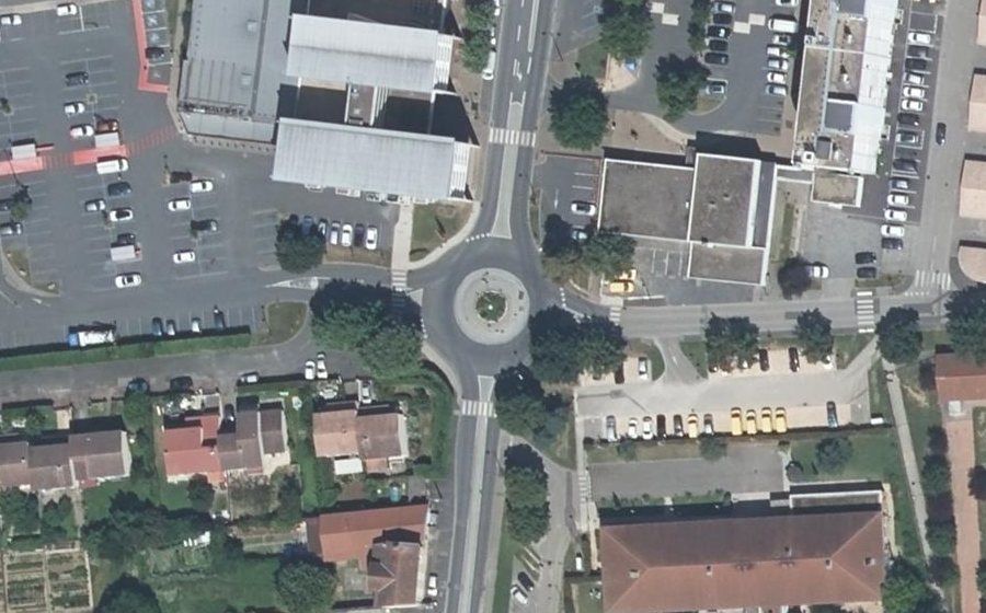 Vue aérienne du Rond-Point de l'Europe