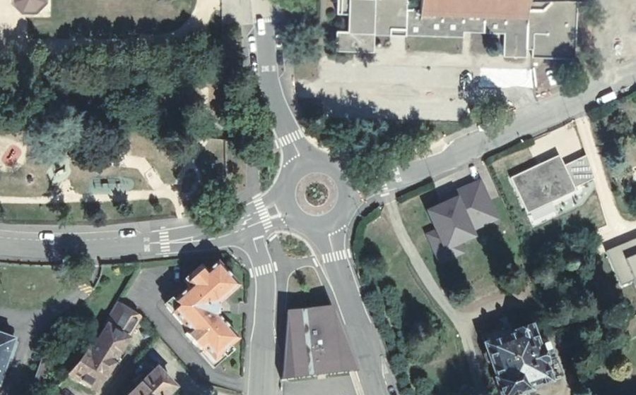 Vue aérienne du Carrefour du Général Charpentier