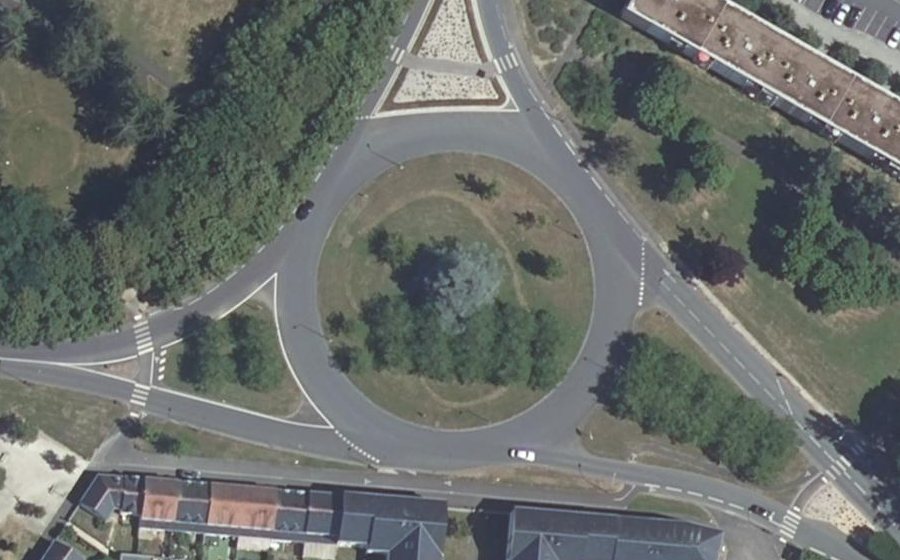 Vue aérienne du Rond-Point de l'Europe