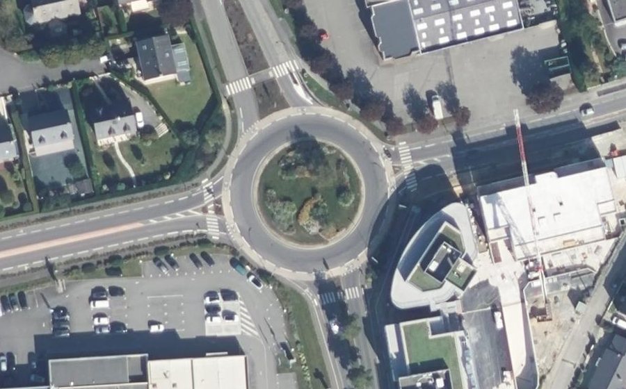 Vue aérienne du Rond-Point de la Guerche