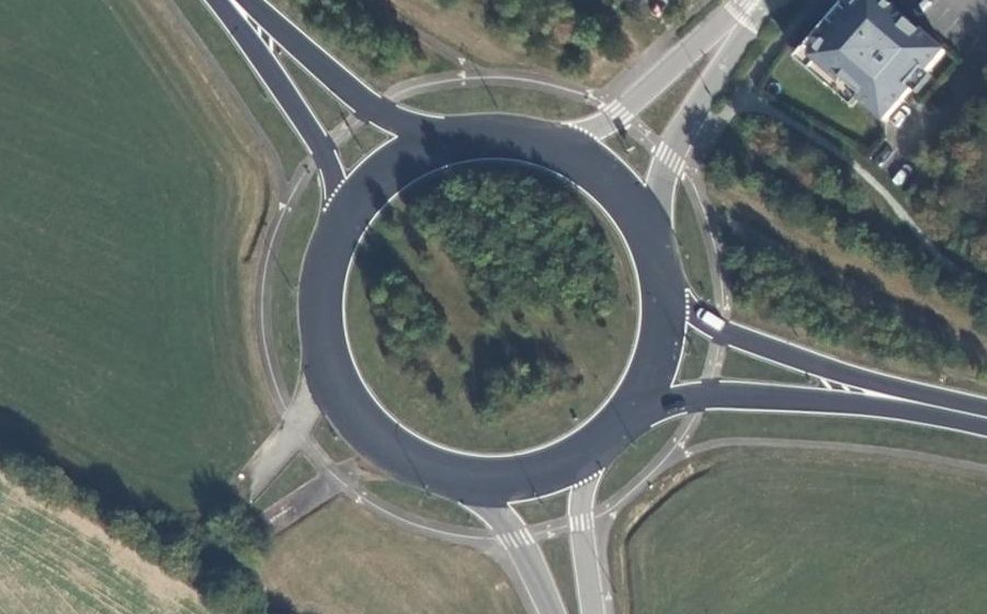 Vue aérienne du Rond-Point de Beauvais