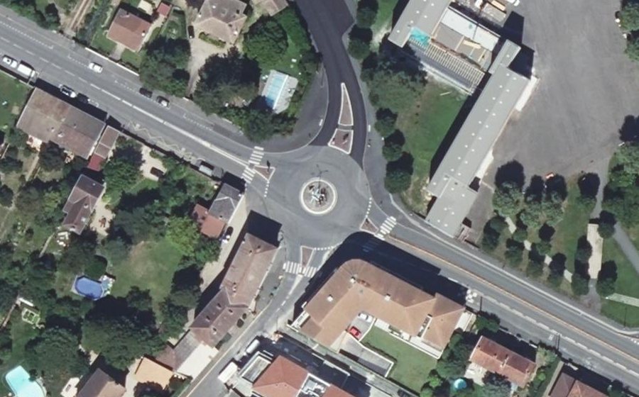 Vue aérienne du Rond-Point des Crayons
