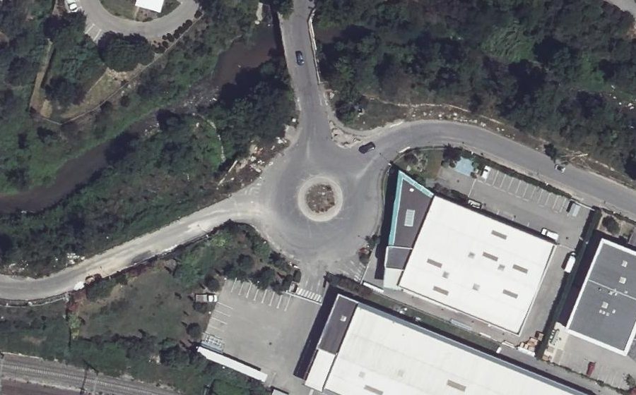 Vue aérienne du Rond-point Caroline Malvesin