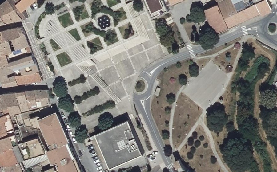 Vue aérienne du Rond-point de l'Europe