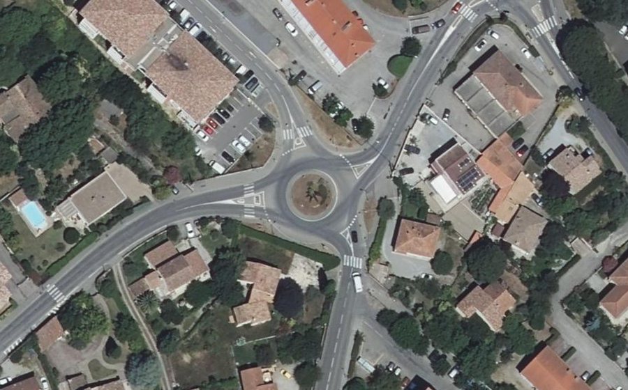 Vue aérienne du Rond-Point des Adrechs