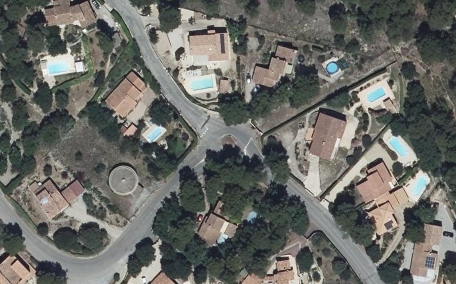Vue aérienne du Rond-Point de la Fontaine