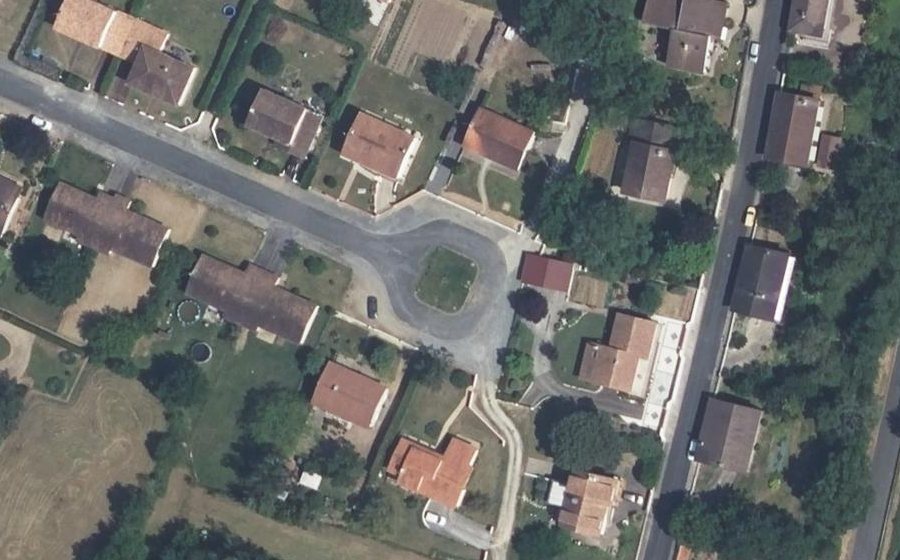 Vue aérienne du Allée des Pinsons