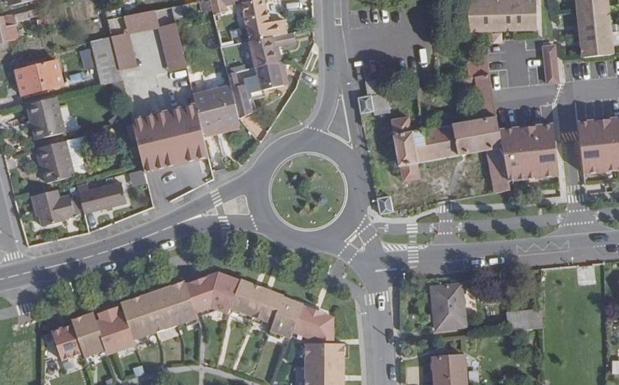Vue aérienne du Place Raymond Baurin