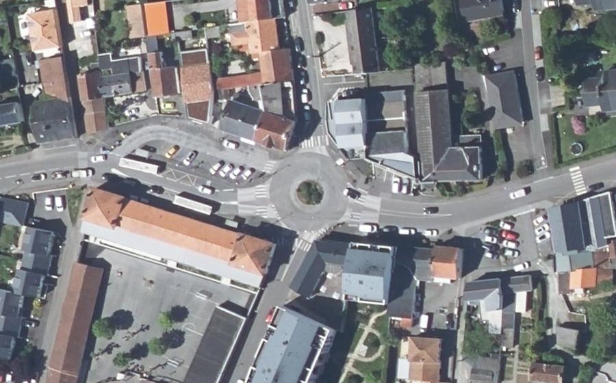 Vue aérienne du Place Daniel Meyer