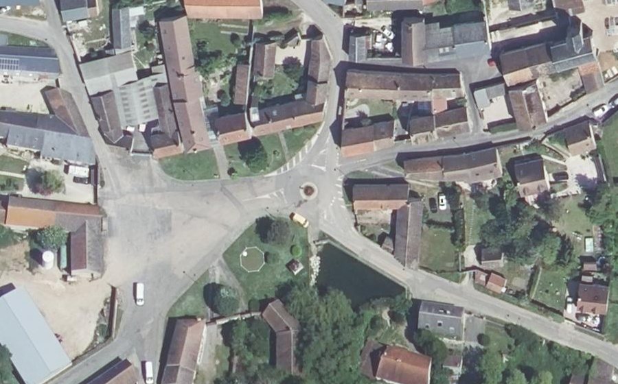 Vue aérienne du Place du 14 Juillet