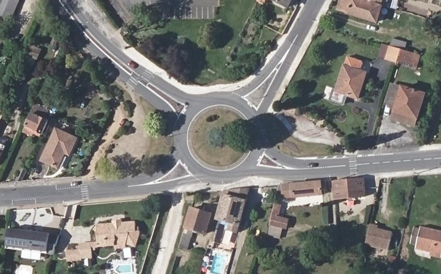 Vue aérienne du Rond-Point du Collège
