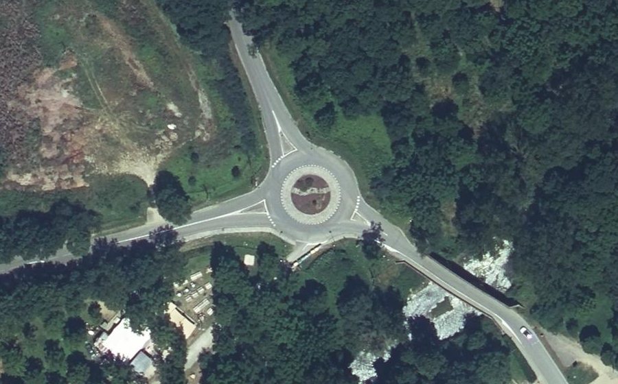 Vue aérienne du Rond-Point de la Résistance