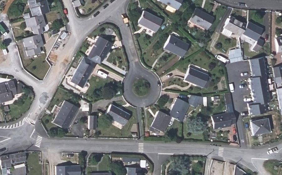 Vue aérienne du Square des Pinsons