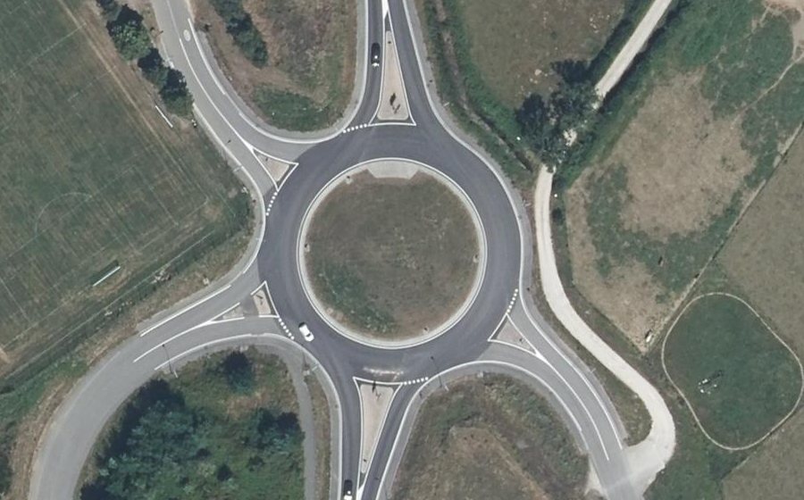 Vue aérienne du Rond-Point de la Chagne