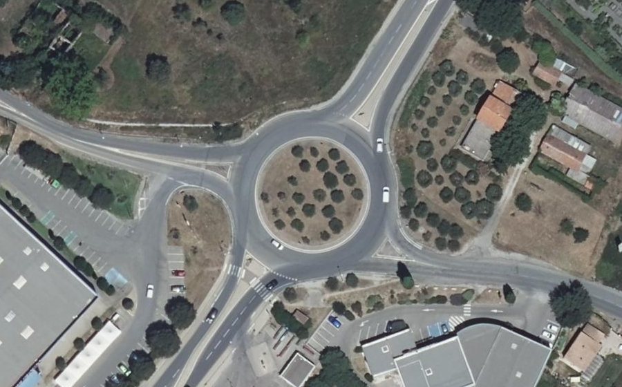 Vue aérienne du Rond-Point de Pimarlet