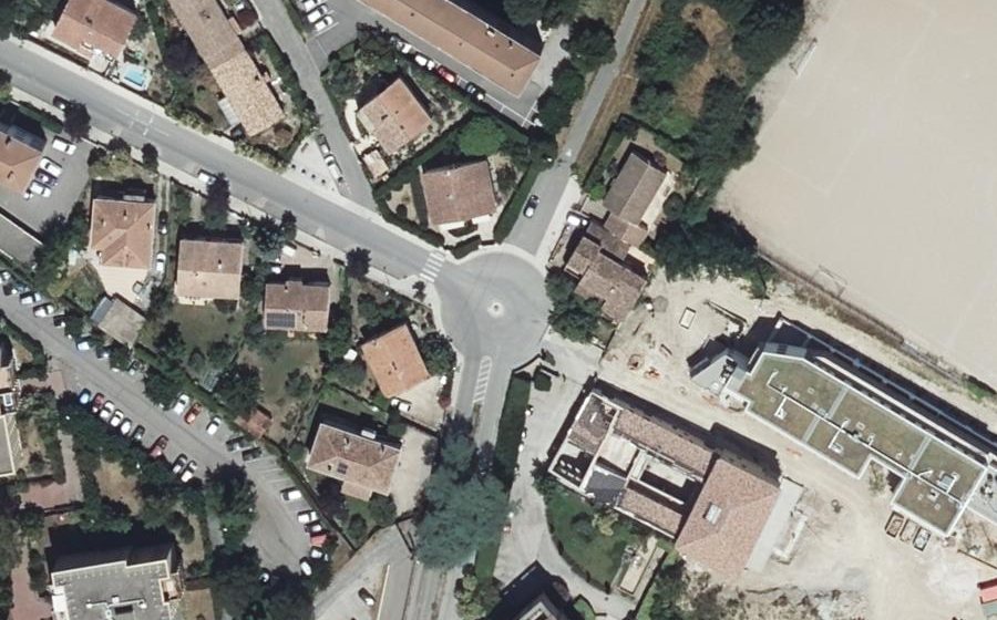 Vue aérienne du Rond-Point Charles Latil