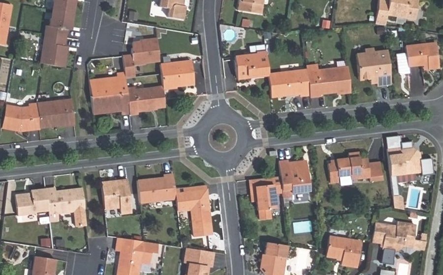 Vue aérienne du Allée des Frênes