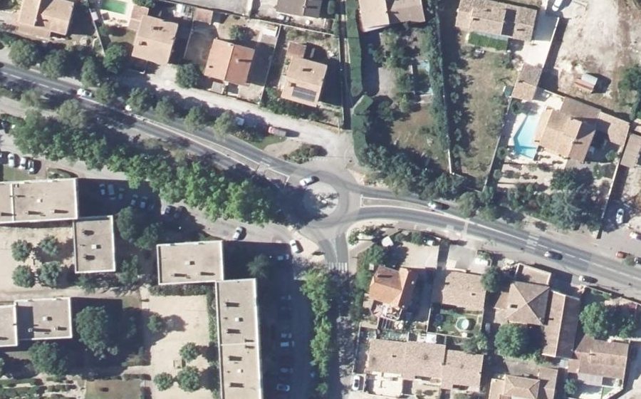 Vue aérienne du Avenue de Farciennes