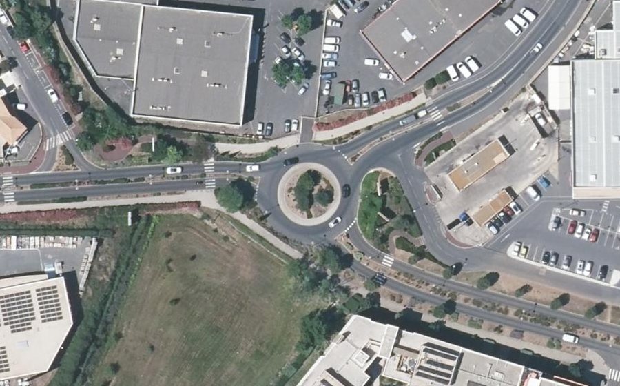 Vue aérienne du Rond-Point de la Grangette