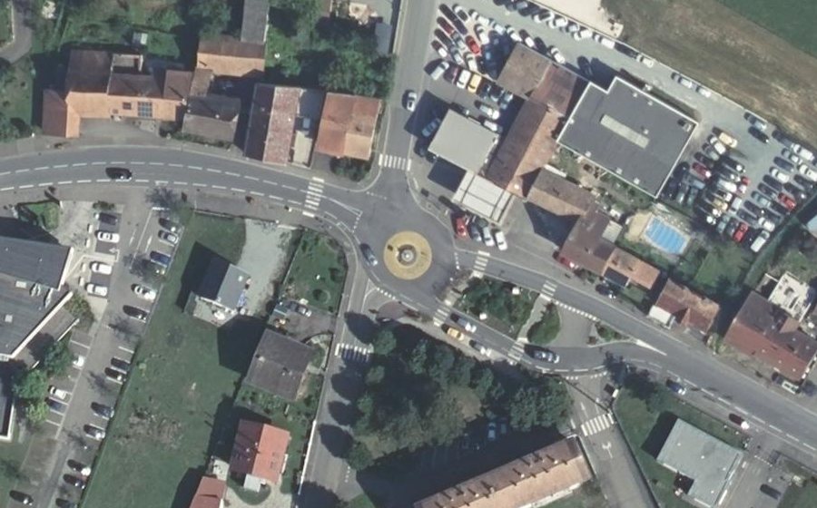 Vue aérienne du Rond-Point de la Liberté