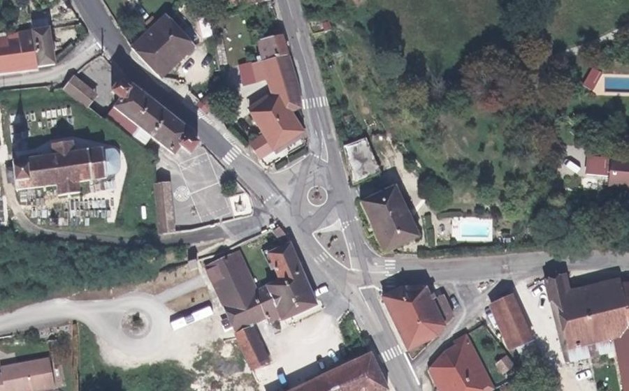 Vue aérienne du Place des Anciens Combattants