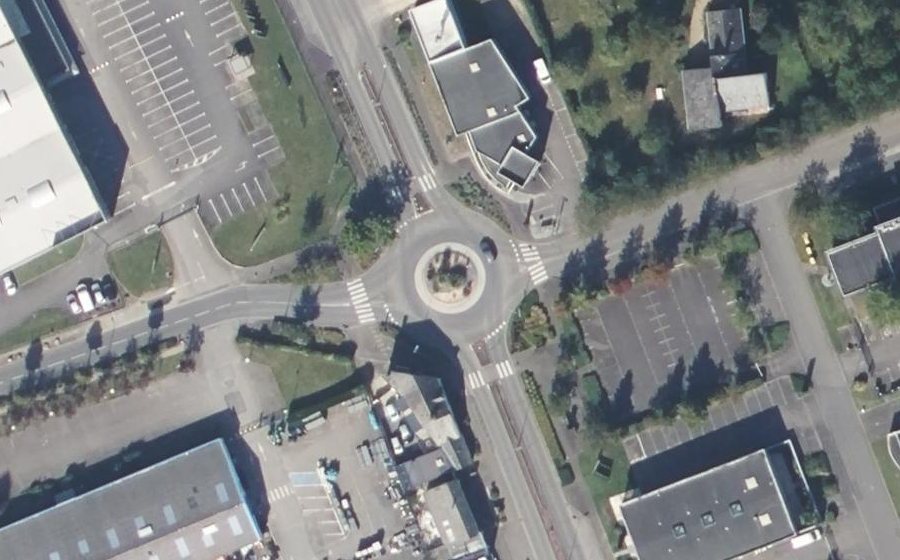 Vue aérienne du Rond-Point de la Bégassière