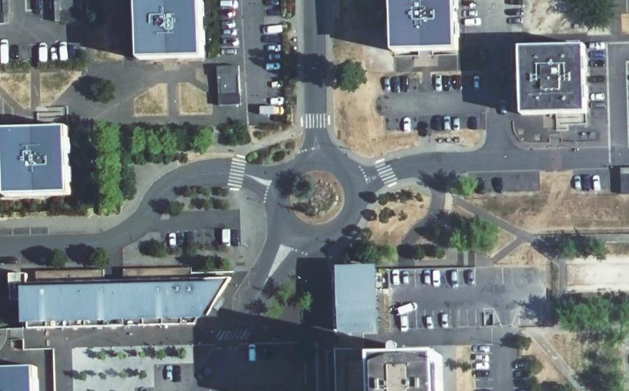 Vue aérienne du Rond-Point des Oriels
