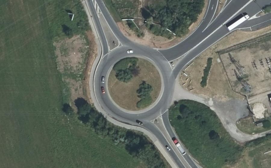 Vue aérienne du Rond-Point du Franc-Lyonnais