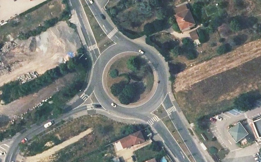 Vue aérienne du Rond-Point de la Saône