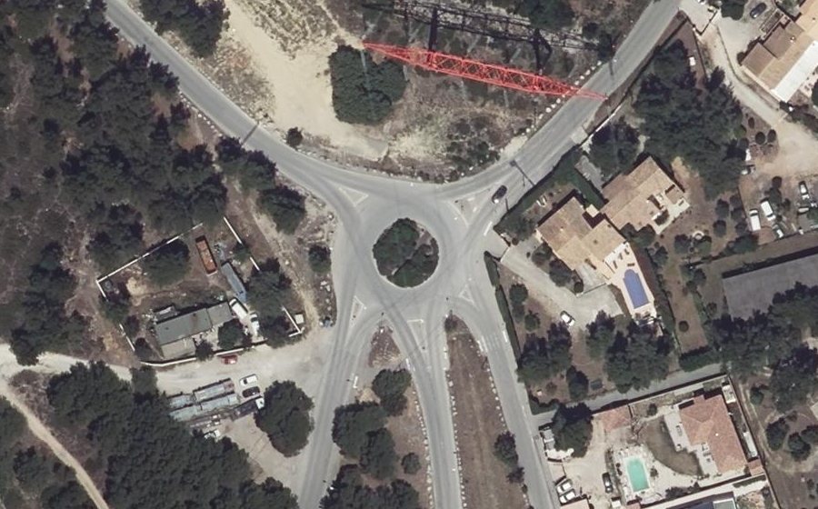 Vue aérienne du Rond-Point des Célibataires